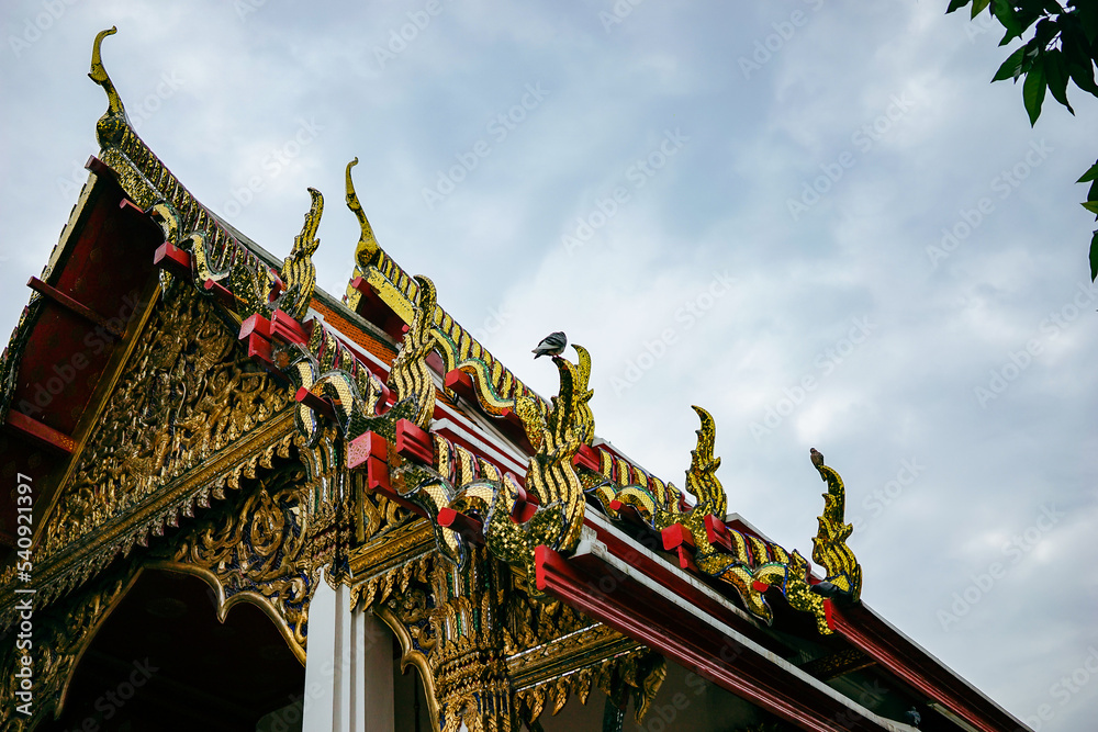 Obraz premium Wat Pho . temple roof architecture