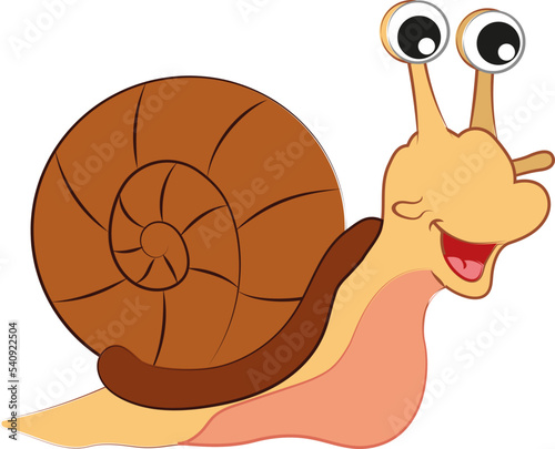 Cartoon snail. Vector snail