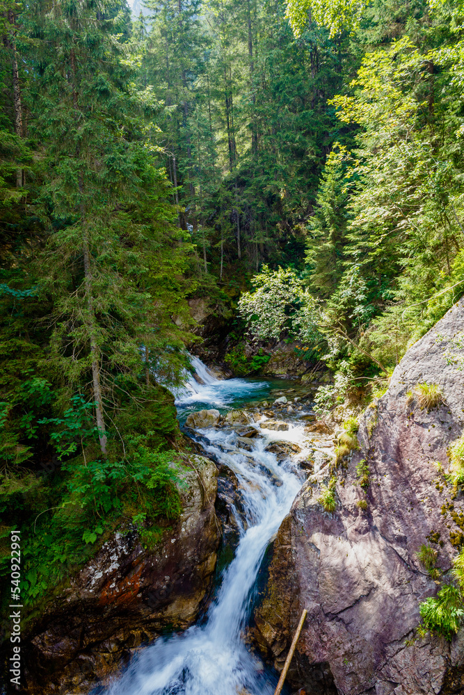 A small waterfall in the Tatra Mountains A small waterfall in the Tatra Mountains
