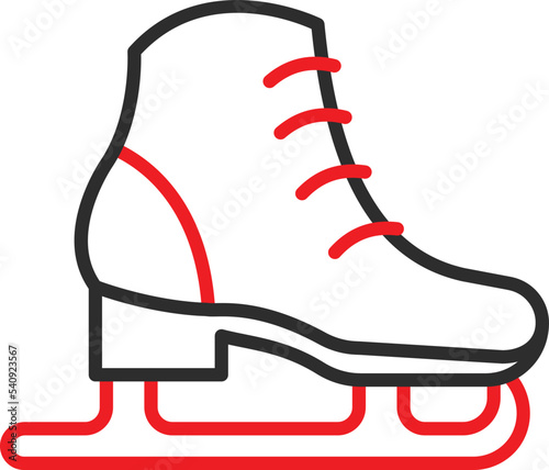 Skating shoes Vector Icon which is suitable for commercial work and easily modify or edit it
