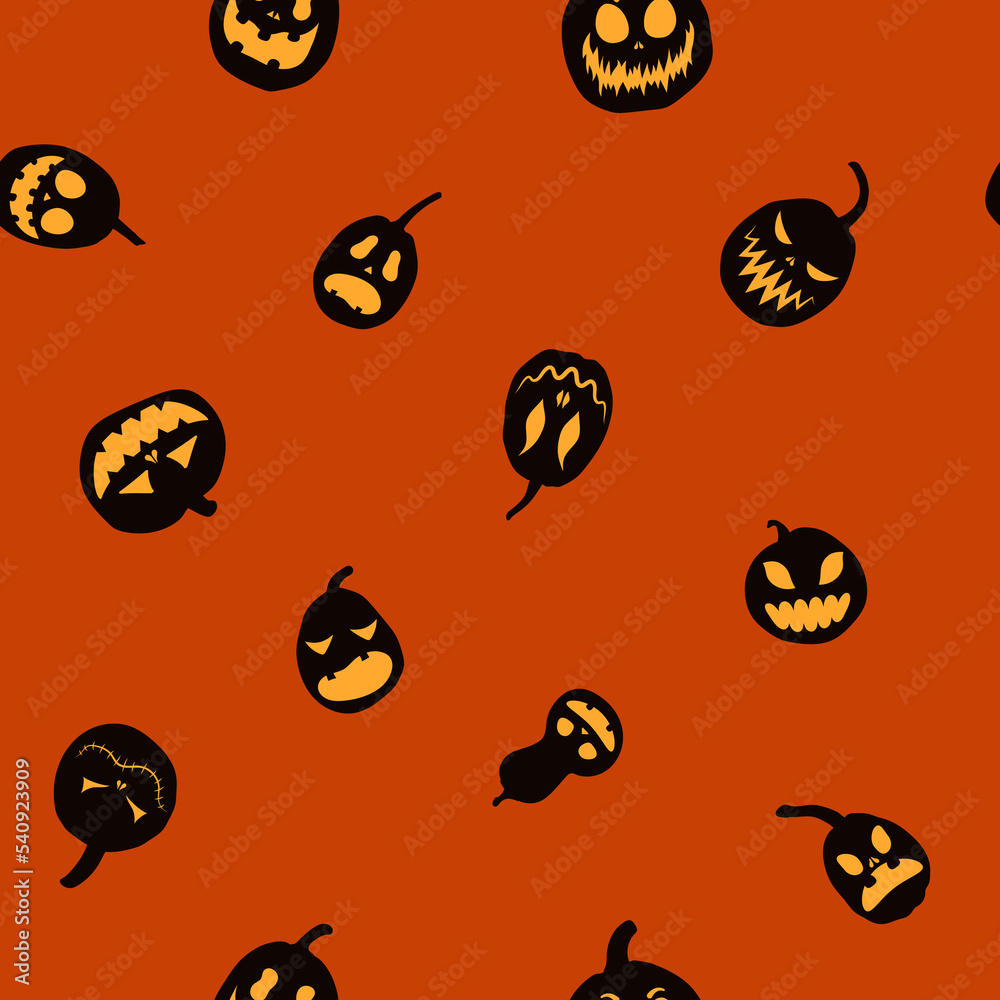 Cute pumpkins seamless pattern. Design for textile, prints for clothes. Vector illustration. Cute pumpkins seamless pattern. Design for textile, prints for clothes. Vector illustration.