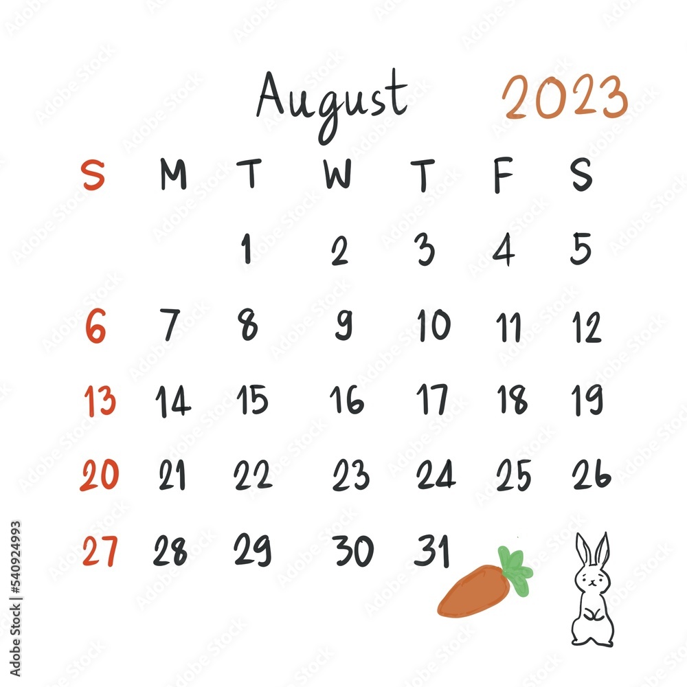 planner calendar 2023 new year illustration Stock Illustration Adobe