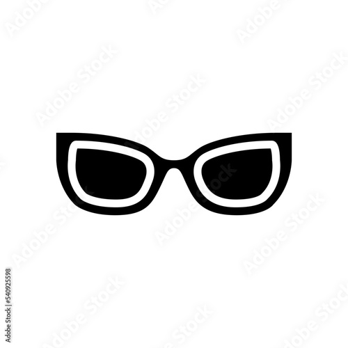 kig girl glasses frame glyph icon vector. kig girl glasses frame sign. isolated symbol illustration