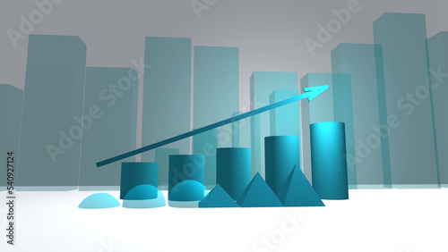 business graph with arrow