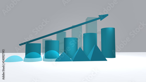 business graph and arrow