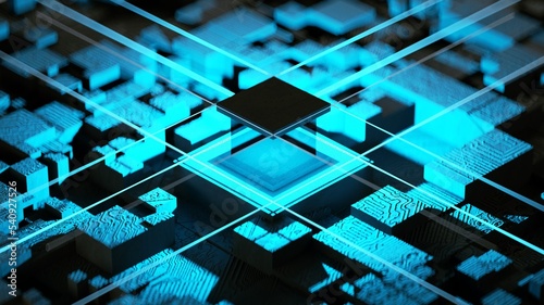 cpu基板のデジタル背景素材。テクノロジーや近未来のデザインに