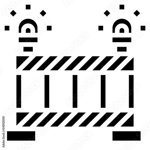 barricade glyph icon