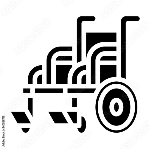 wheel chair glyph icon