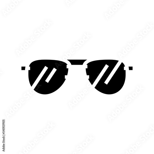 aviator glasses optical glyph icon vector. aviator glasses optical sign. isolated symbol illustration