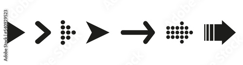 Arrow icon. Vector set of trendy black arrows. Arrows vector collection. Collection of modern simple arrow. Cursor icons. Vector illustration