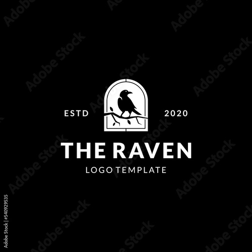 The Raven Logo Vector Minimalist Abstract Vector Business 