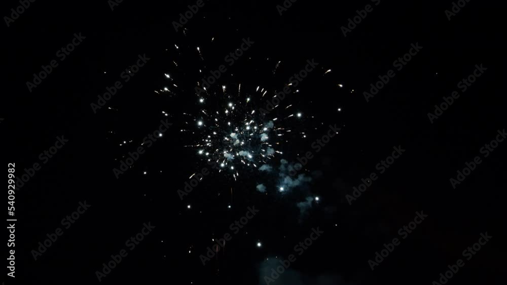 Colourful summer pyrotechnic show with fireworks Colourful summer pyrotechnic show with fireworks