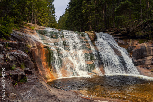 waterfall in the mountains