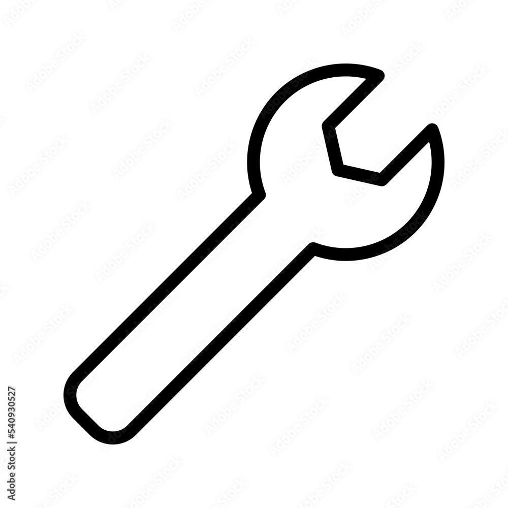 Wrench premium line icon. Simple high quality pictogram. color editable Wrench premium line icon. Simple high quality pictogram. color editable