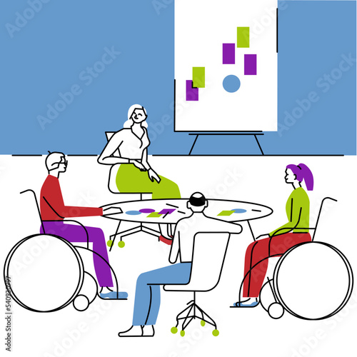 Inklusiver Workshop, Menschen mit Behinderung, geprüftes Bild für Leichte Sprache