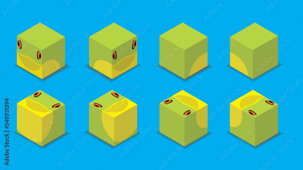 Animal Dice 3D Characters Animal Frog Cartoon Vector Animal Dice 3D Characters Animal Frog Cartoon Vector
