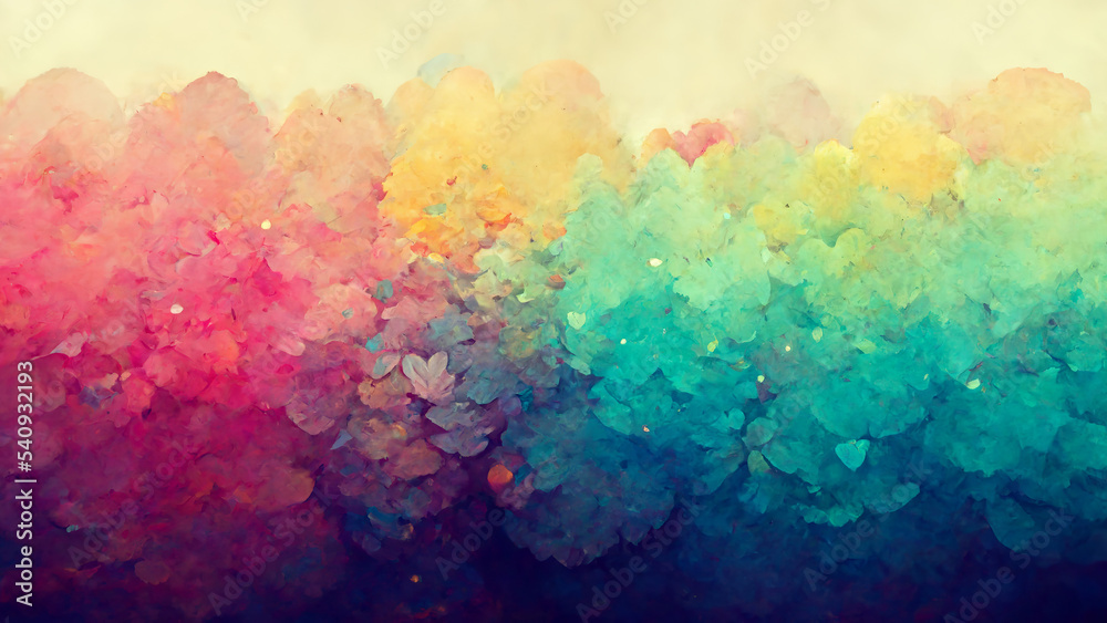 Fototapeta premium Abstract Watercolor Rainbow Background Painting