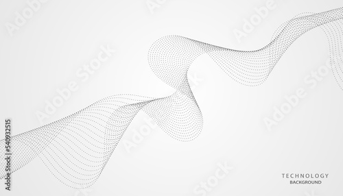Abstract Wave Vector Beautiful lines, concept, technology, network, internet connection, on a gray background, modern, futuristic.