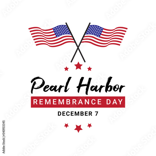 National Pearl Harbor Remembrance Day. Holiday vector concept, December 7.
