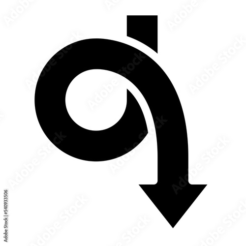 down loop arrow