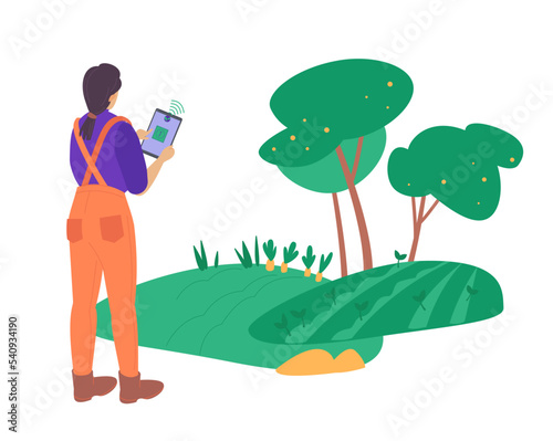 Smart farming with agricultural application controlling the process.