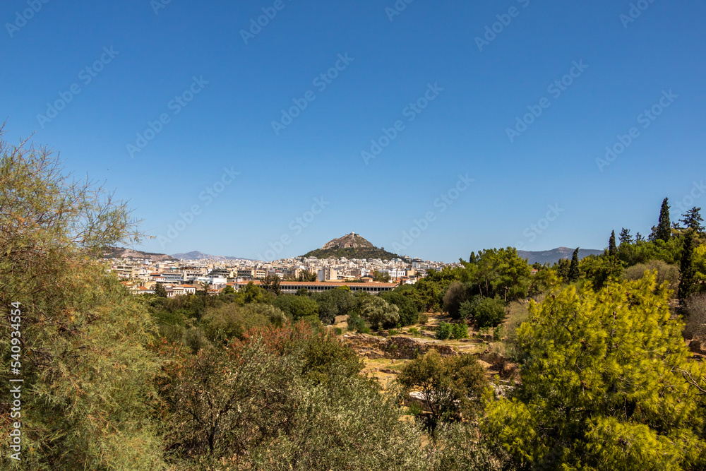 View from Lycabettus Hill in Athens Greece