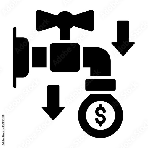 funds activity and money flow, Premium quality vector illustration concept. Glyph icon symbol.