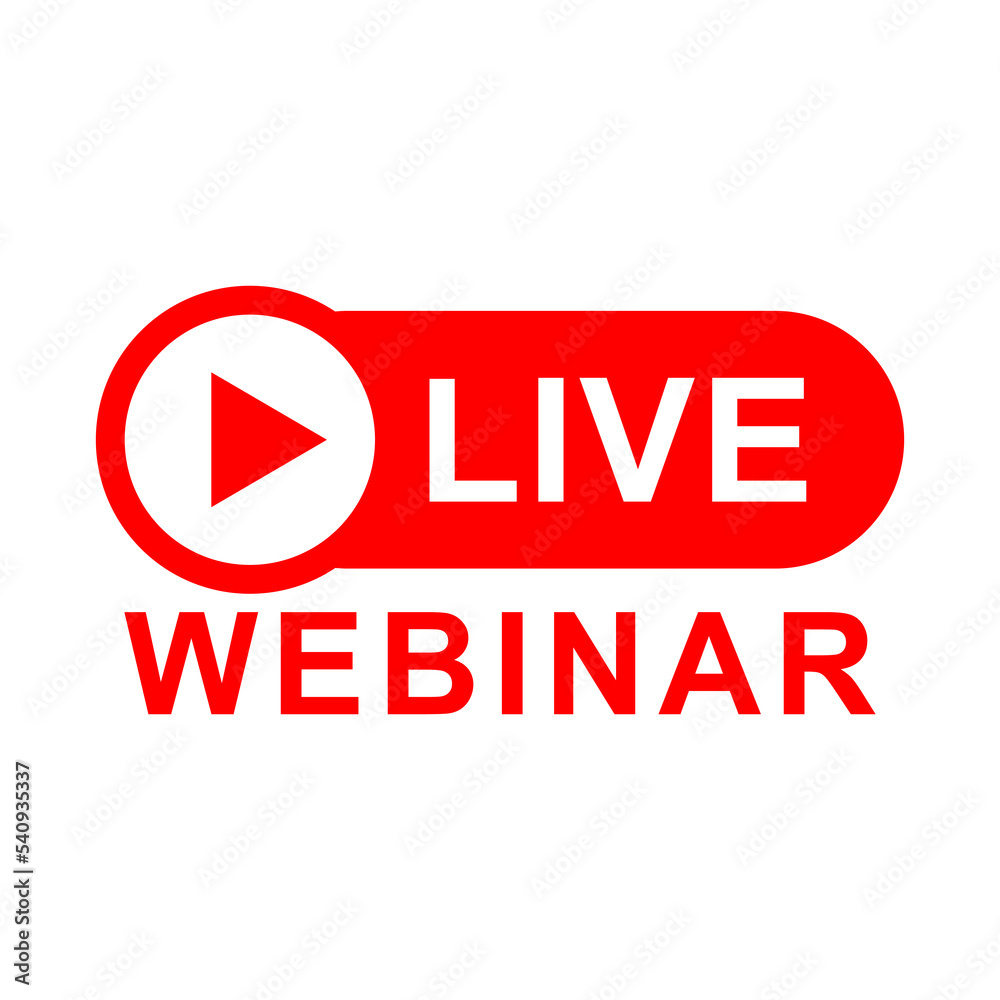 Vector illustration of live webinar icon