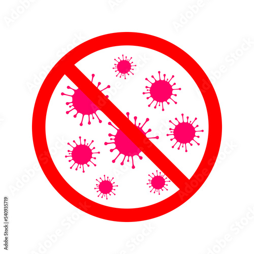 Vector illustration of banned virus