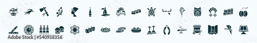 flat filled cultures icons set. glyph icons such as brazil carnival mask, nefertiti, mantecados, indian headdress, bo kaap, pa kua mirror, israel star of david, turron, chorizo, maletsunyane, aw on