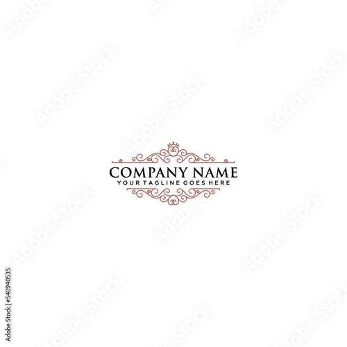 Vintage Elegant Logo Illustration In Isolated White Background