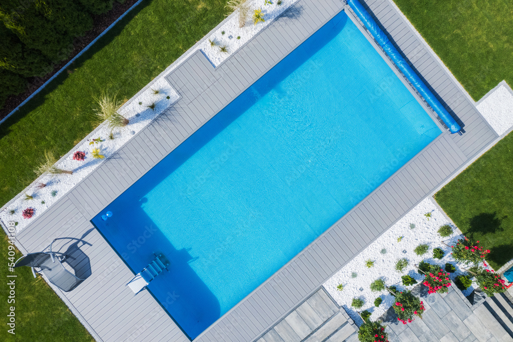 Residential Outdoor Swimming Pool Top View