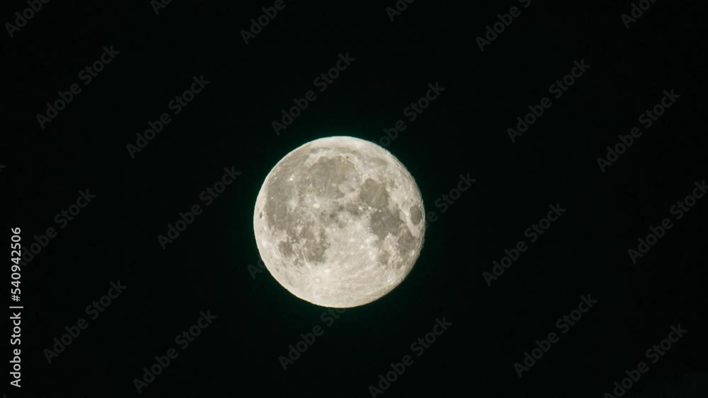 video night nighttime timelapse. white and Yellow Moon. video night nighttime timelapse. white and Yellow Moon.