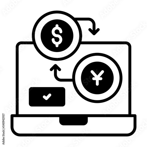 currency exchange function, money converting and circulation, Premium quality vector illustration concept. Mixed icon symbol.
