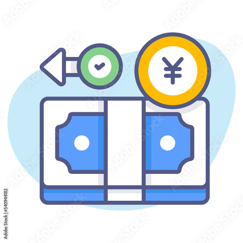 Finance, Transaction, Money Transfer, Premium quality vector illustration concept. Flat line icon symbol.