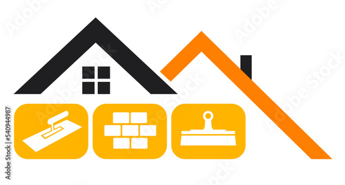 Plastering finishing company logo in vector quality.