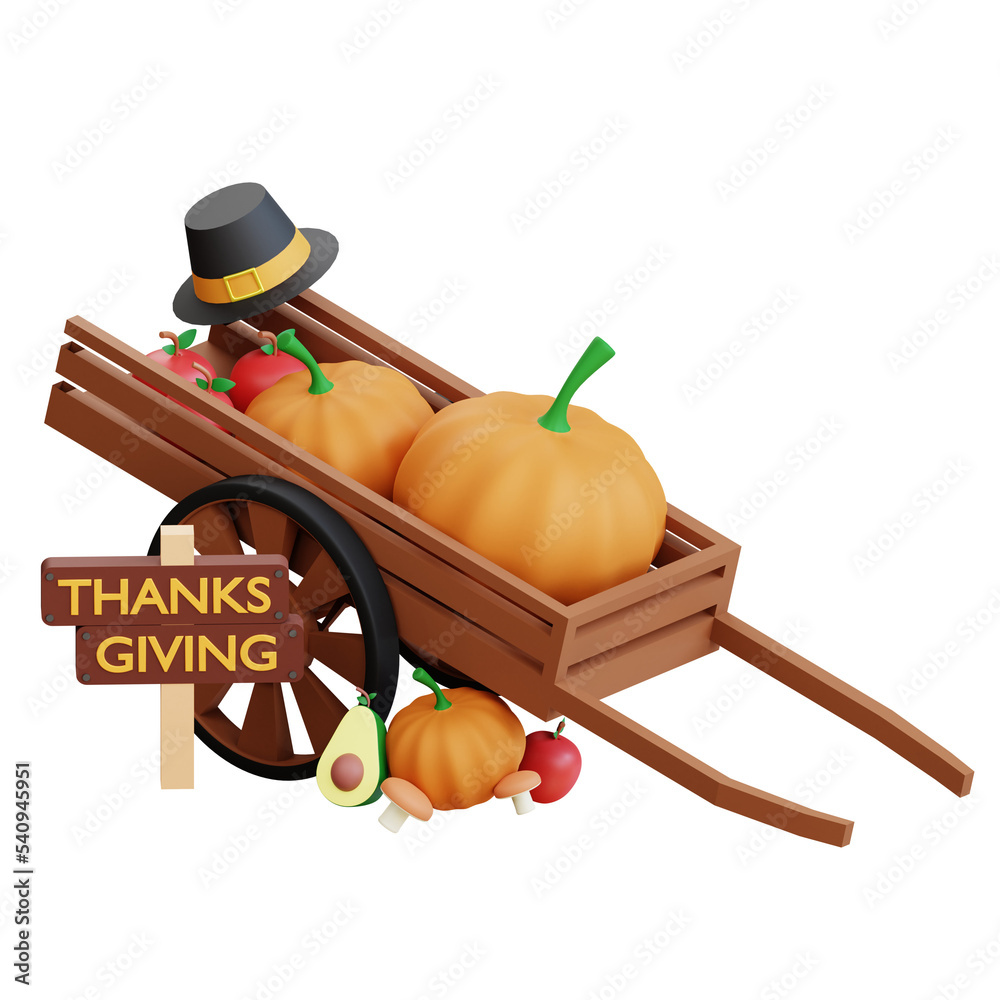 3D Thanksgiving Icon Illustration