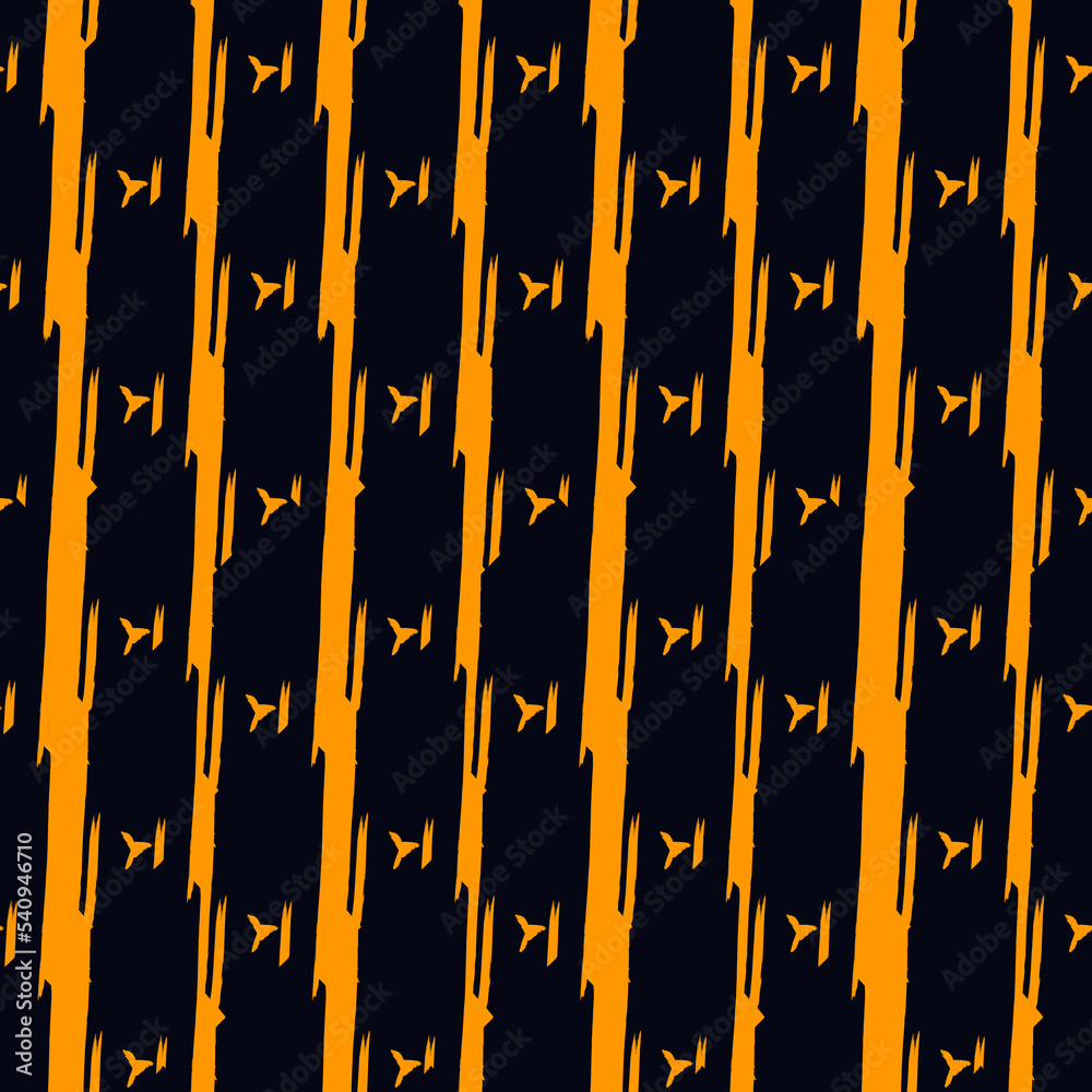 Fototapeta premium Brush lines seamless pattern. Freehand repeated stripes print. Hand drawn linear background. Simple geometric motif. Ethnic digital paper. Textile print. Trendy web design. Vector artwork.