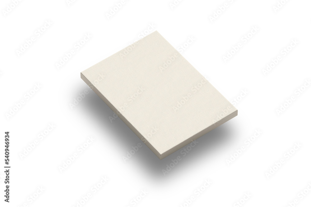 Empty Blank White Canvas Mockup isolated on white background. 3d rendering. top and side view. Empty Blank White Canvas Mockup isolated on white background. 3d rendering. top and side view.