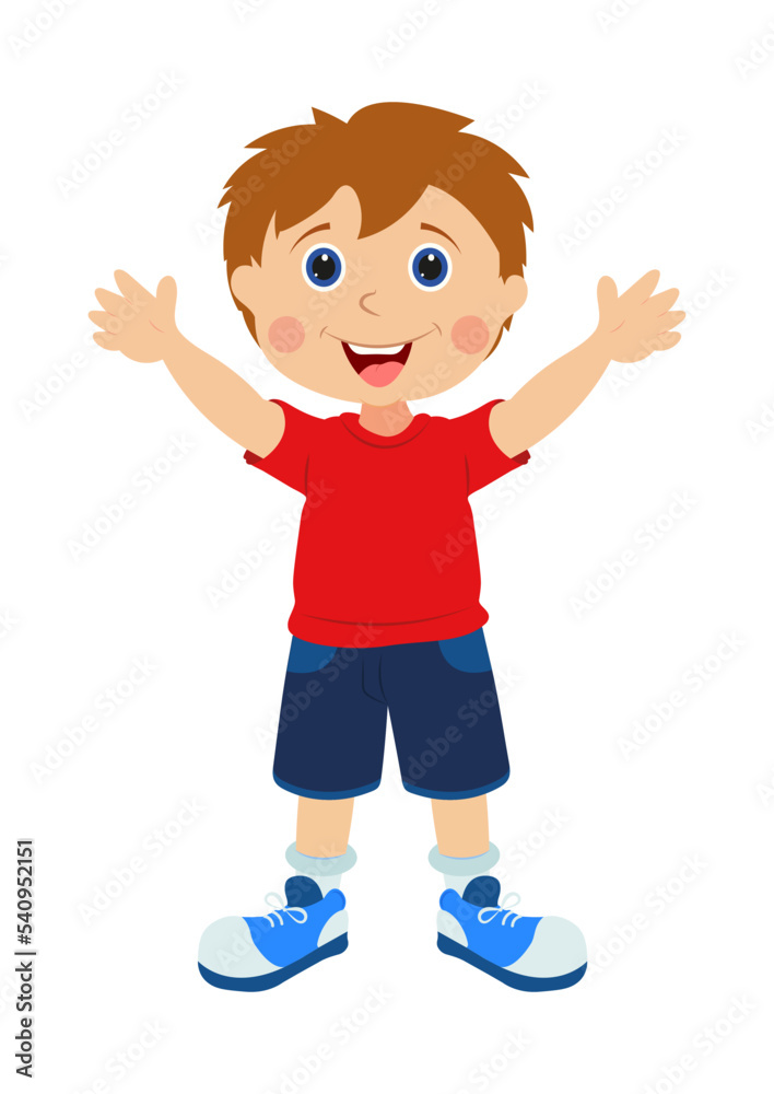 Happy Kid. Vector Happy Child Cartoon Character Happy Kid. Vector Happy Child Cartoon Character