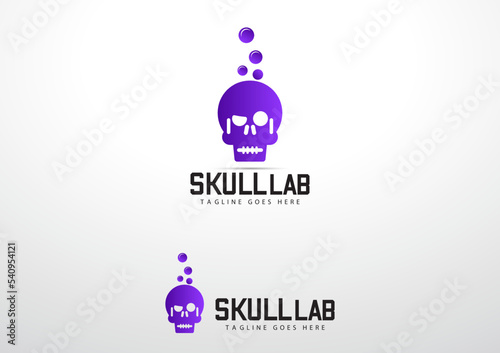 Vector Illustration Of A Purple Poisonous Herb On A Grey and White Background.
