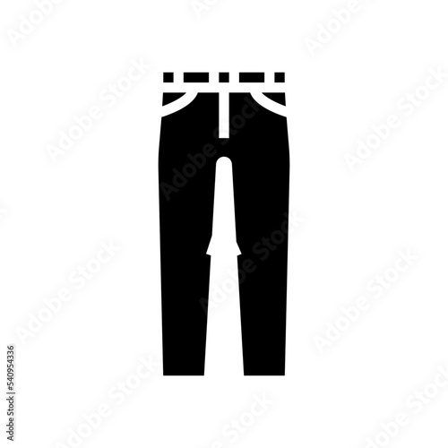 chino pants clothes glyph icon vector. chino pants clothes sign. isolated symbol illustration