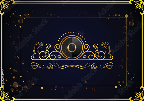 Luxury Letter O Logo Template In Gold Color. Royal Premium Logo Template Vector.