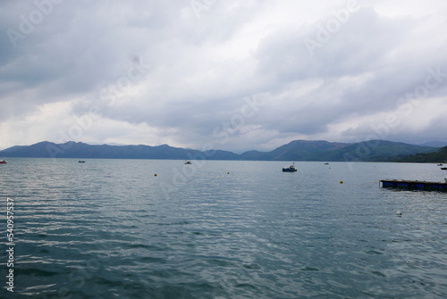 Lake Tazawa, Tazawa-ko is a caldera lake in the city of Semboku, Akita Prefecture, northern Japan. photo