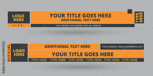 Professional Broadcast Lower third Design Template