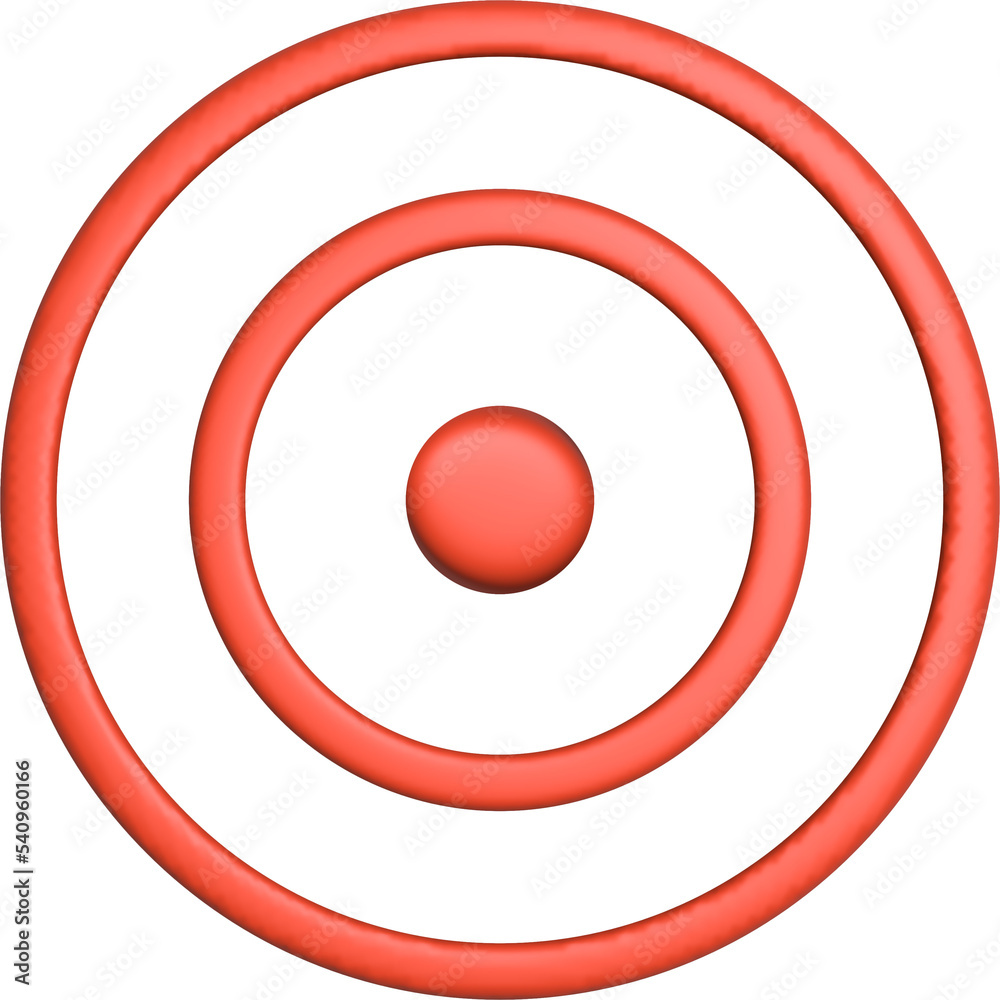 3d rendering target icon. Illustration with shadow isolated on white. 3d rendering target icon. Illustration with shadow isolated on white.
