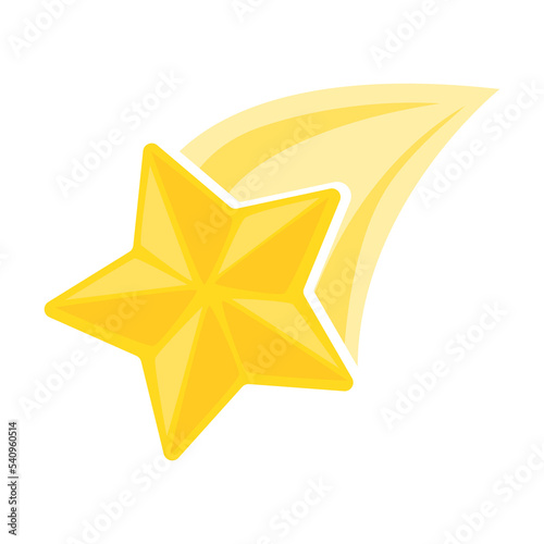 Comet Sign Emoji Icon Illustration. Meteoroid Vector Symbol Emoticon Design Clip Art Sign Comic Style.
