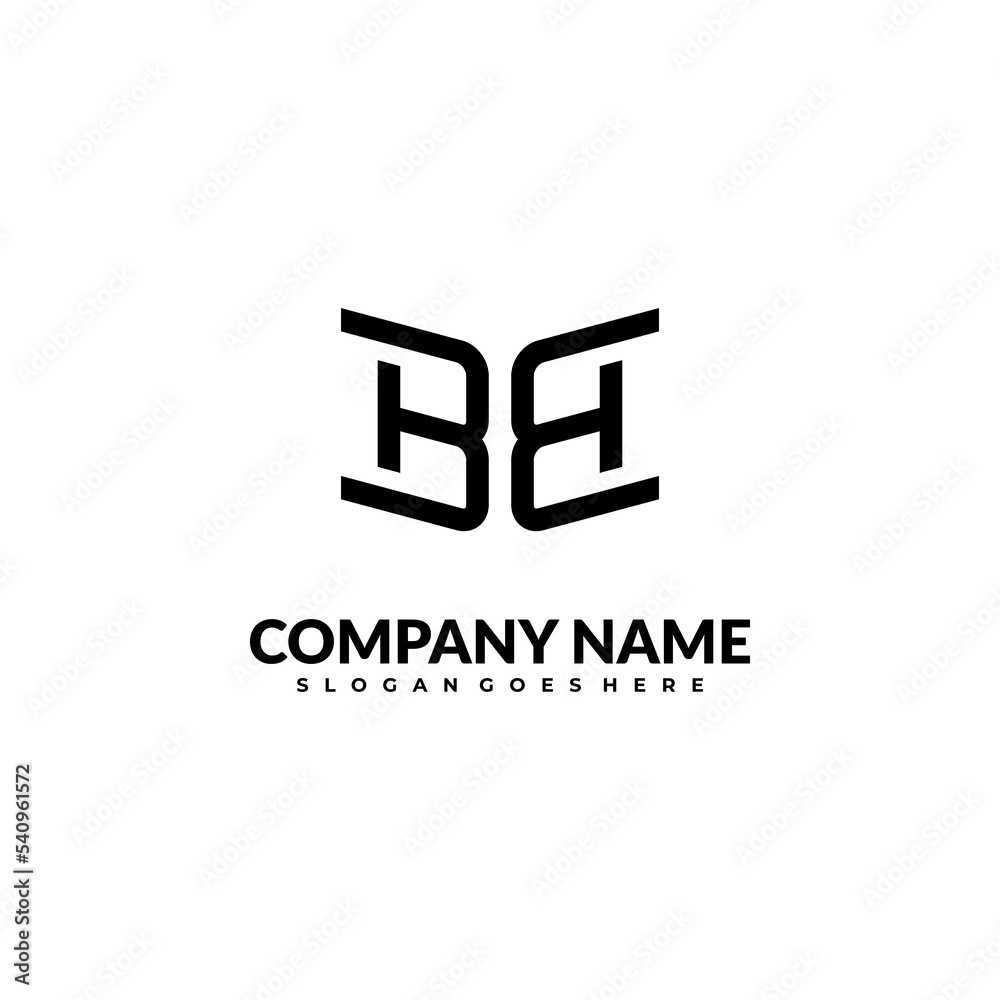 Modern initial BB logo letter simple and creative design concept