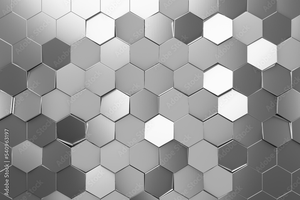 Futuristic and technological hexagonal background. 3d rendering Futuristic and technological hexagonal background. 3d rendering