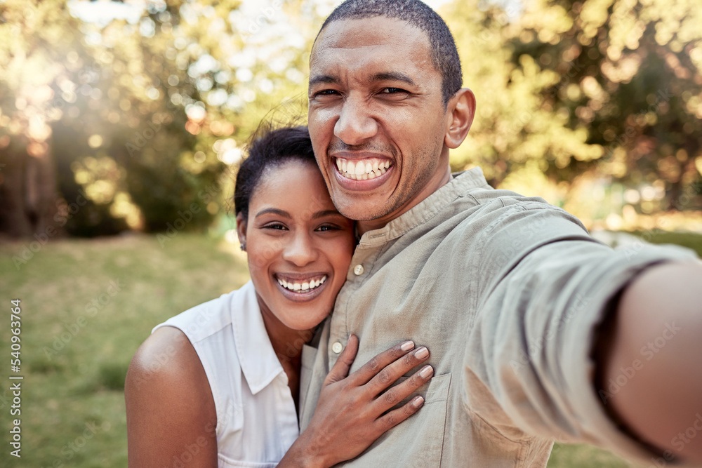 Selfie, love and garden with a black couple taking a photograph while standing outdoor together in the yard. Portrait, smile and happy with a man and woman posing for a picture on a summer day Selfie, love and garden with a black couple taking a photograph while standing outdoor together in the yard. Portrait, smile and happy with a man and woman posing for a picture on a summer day